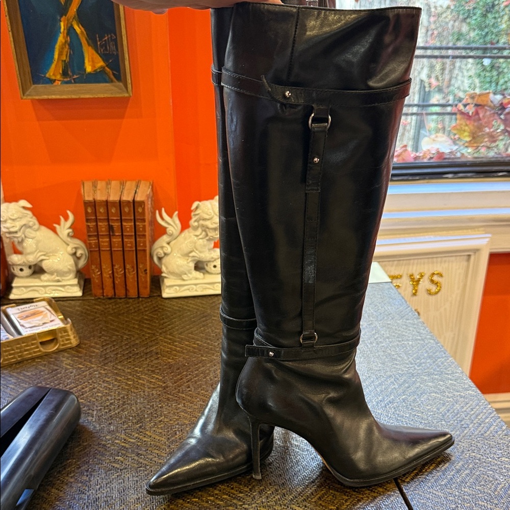 Michael Kors butter soft leather- Elegant Black Knee-High Women's Boots Sz 8.5